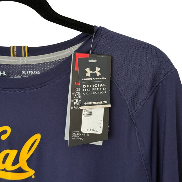 NWT Unisex Official Under Armour UC Berkeley Cal HeatGear Long Sleeve Shirt- XL - Picture 3 of 5